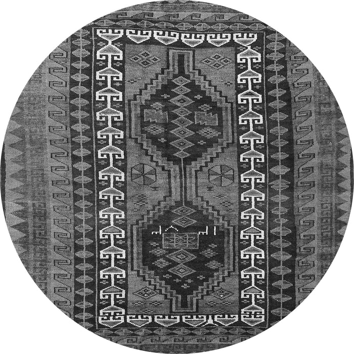 Machine Washable Persian Gray Traditional Rug, wshtr308gry