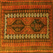 Square Persian Yellow Traditional Rug, tr308yw