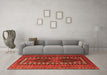 Machine Washable Persian Orange Traditional Area Rugs in a Living Room, wshtr308org