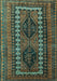 Machine Washable Persian Turquoise Traditional Area Rugs, wshtr308turq