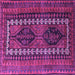 Square Machine Washable Persian Purple Traditional Area Rugs, wshtr308pur