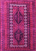 Machine Washable Persian Pink Traditional Rug, wshtr308pnk