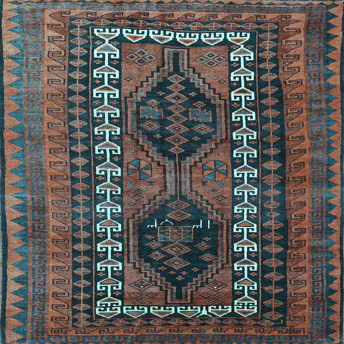 Square Persian Light Blue Traditional Rug, tr308lblu