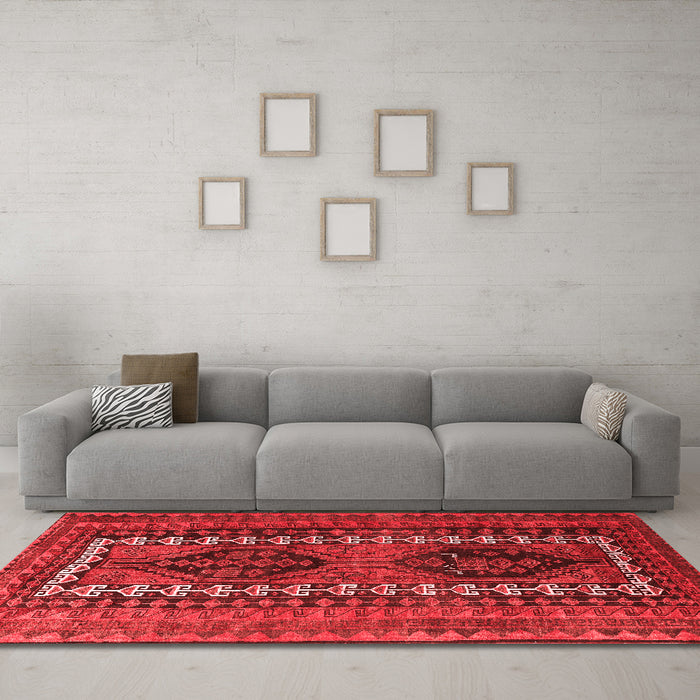 Traditional Red Washable Rugs