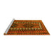 Sideview of Machine Washable Persian Yellow Traditional Rug, wshtr308yw