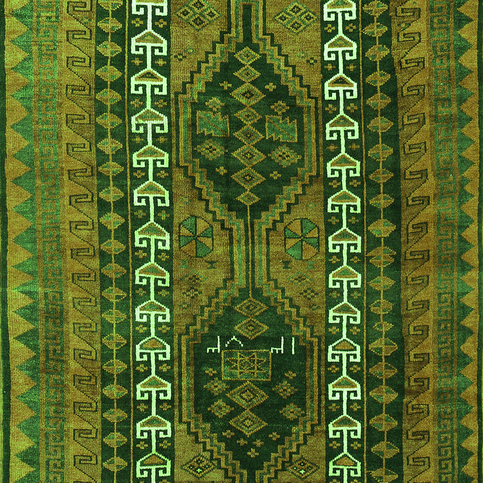 Serging Thickness of Machine Washable Persian Green Traditional Area Rugs, wshtr308grn
