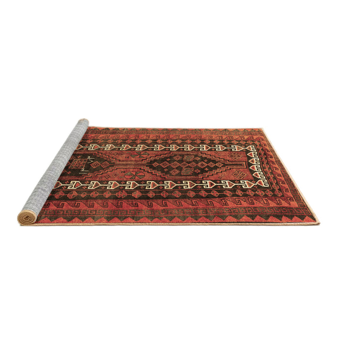 Sideview of Machine Washable Persian Brown Traditional Rug, wshtr308brn