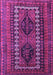 Machine Washable Persian Purple Traditional Area Rugs, wshtr308pur