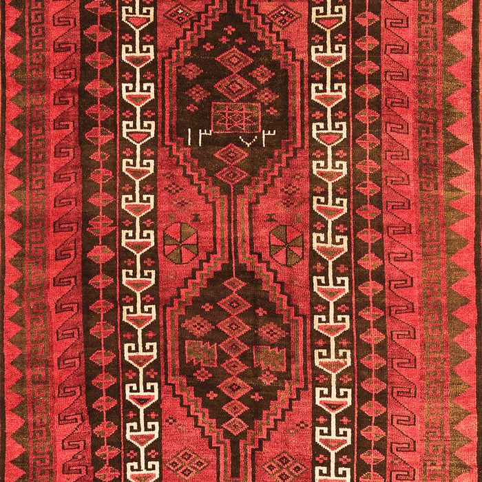 Serging Thickness of Machine Washable Persian Orange Traditional Area Rugs, wshtr308org
