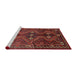 Sideview of Machine Washable Traditional Sienna Brown Rug, wshtr309