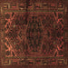 Square Persian Brown Traditional Rug, tr3090brn