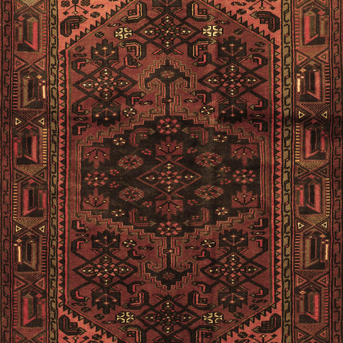Machine Washable Persian Brown Traditional Rug, wshtr3090brn