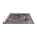 Sideview of Machine Washable Traditional Rosy-Finch Purple Rug, wshtr3091