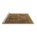 Sideview of Machine Washable Persian Brown Traditional Rug, wshtr3091brn