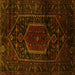 Square Persian Yellow Traditional Rug, tr3092yw