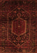 Serging Thickness of Machine Washable Persian Orange Traditional Area Rugs, wshtr3092org