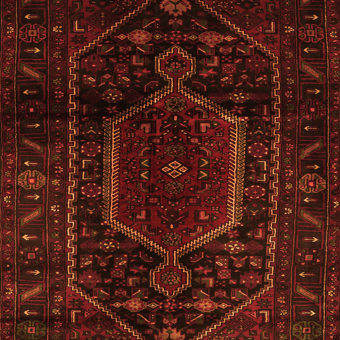 Serging Thickness of Machine Washable Persian Orange Traditional Area Rugs, wshtr3092org