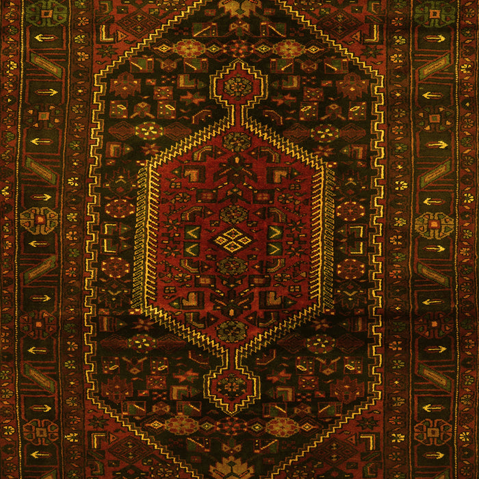 Machine Washable Persian Yellow Traditional Rug, wshtr3092yw