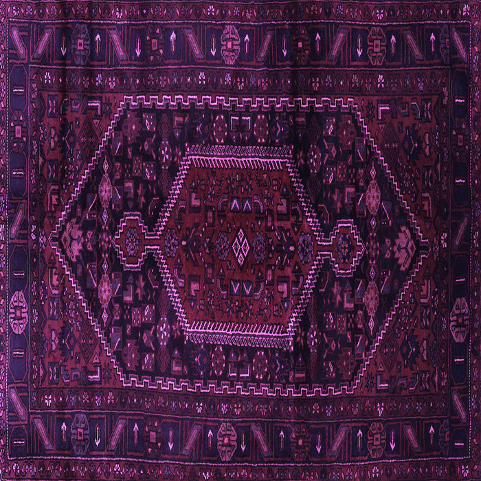Square Persian Purple Traditional Rug, tr3092pur