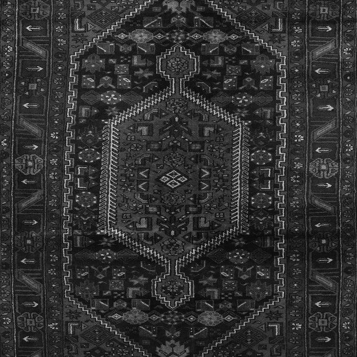 Serging Thickness of Machine Washable Persian Gray Traditional Rug, wshtr3092gry