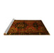 Sideview of Machine Washable Persian Yellow Traditional Rug, wshtr3093yw