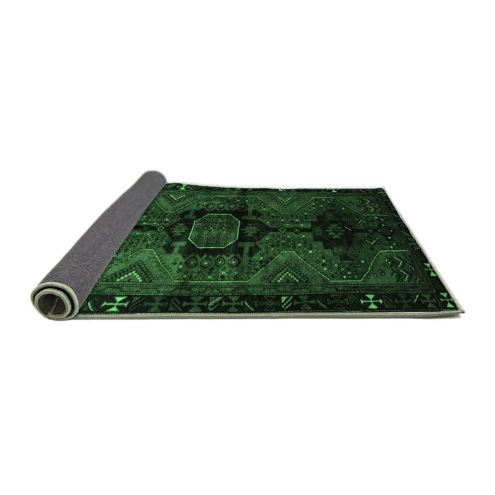 Sideview of Persian Emerald Green Traditional Rug, tr3093emgrn