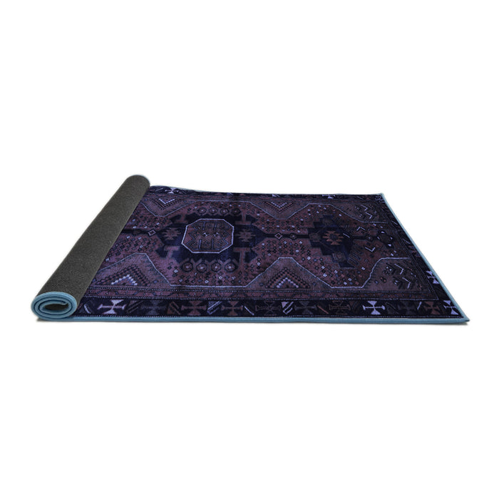 Sideview of Persian Blue Traditional Rug, tr3093blu