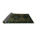 Sideview of Persian Turquoise Traditional Rug, tr3093turq