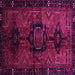 Square Persian Pink Traditional Rug, tr3093pnk