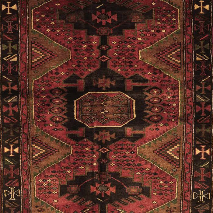 Machine Washable Persian Brown Traditional Rug, wshtr3093brn