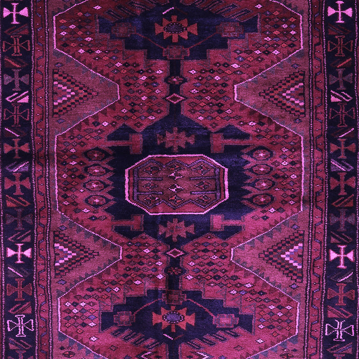 Machine Washable Persian Purple Traditional Area Rugs, wshtr3093pur