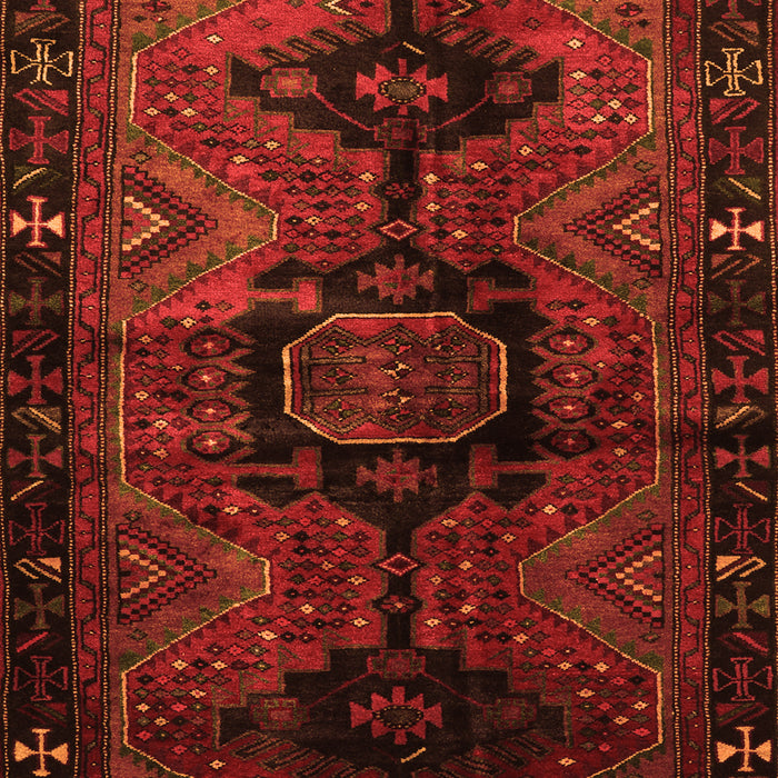 Serging Thickness of Machine Washable Persian Orange Traditional Area Rugs, wshtr3093org