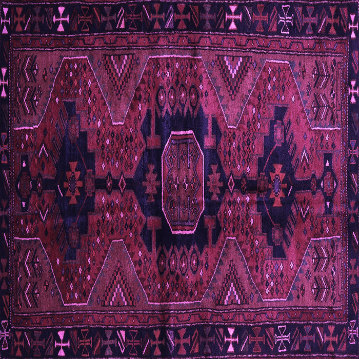Square Machine Washable Persian Purple Traditional Area Rugs, wshtr3093pur