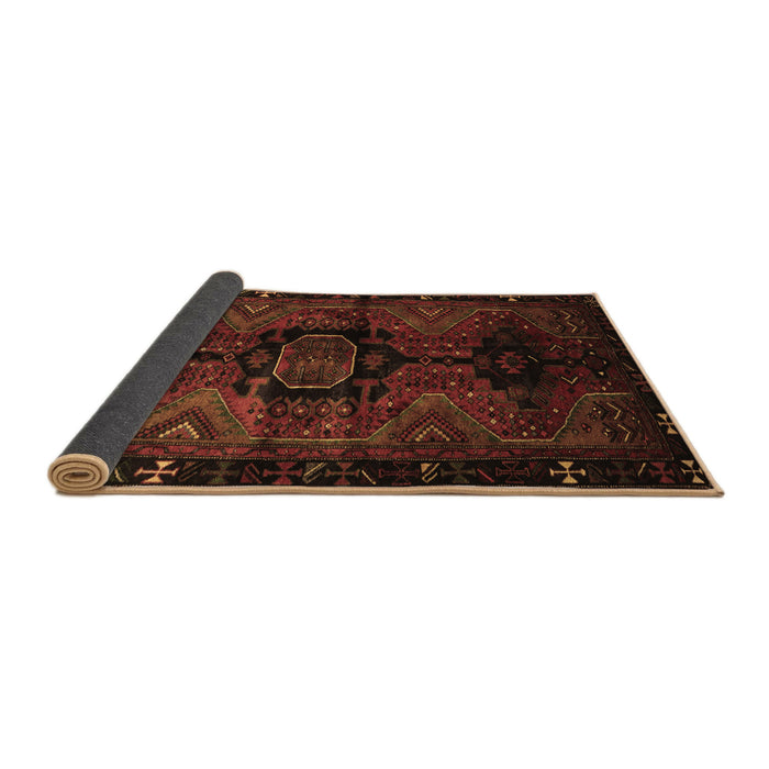 Sideview of Persian Brown Traditional Rug, tr3093brn