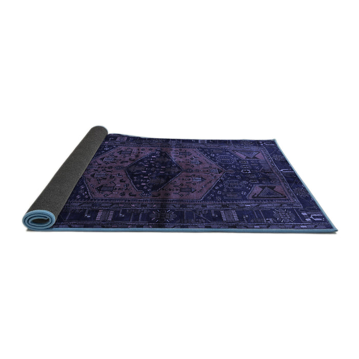 Sideview of Persian Blue Traditional Rug, tr3094blu