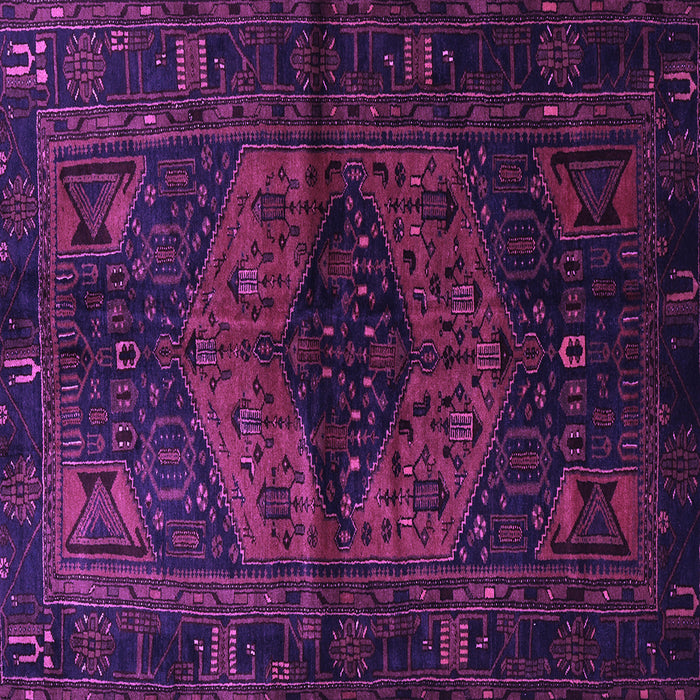 Square Machine Washable Persian Purple Traditional Area Rugs, wshtr3094pur