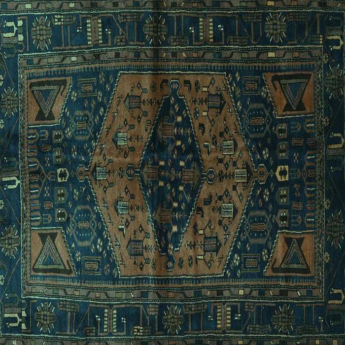 Square Persian Turquoise Traditional Rug, tr3094turq
