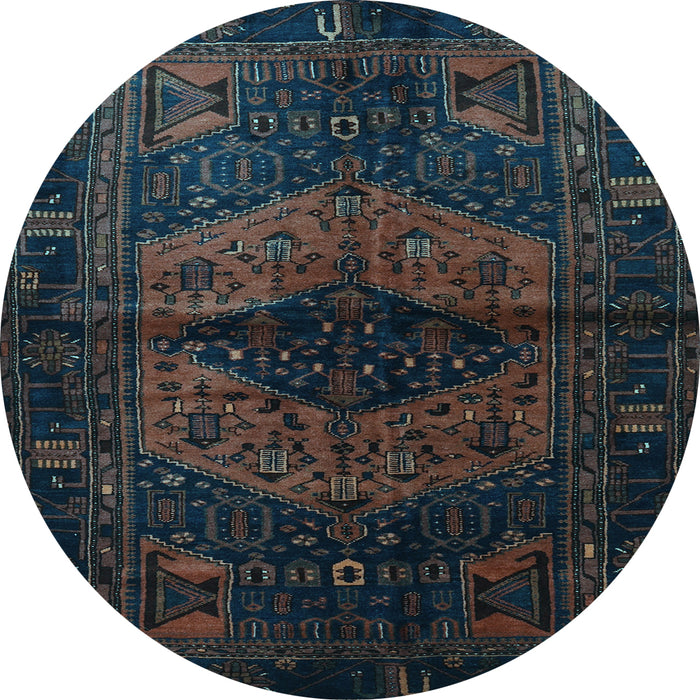 Round Persian Light Blue Traditional Rug, tr3094lblu