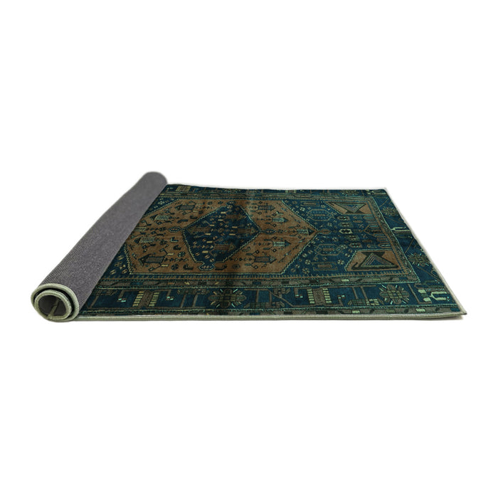 Sideview of Persian Turquoise Traditional Rug, tr3094turq