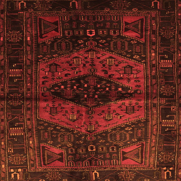 Serging Thickness of Persian Orange Traditional Rug, tr3094org