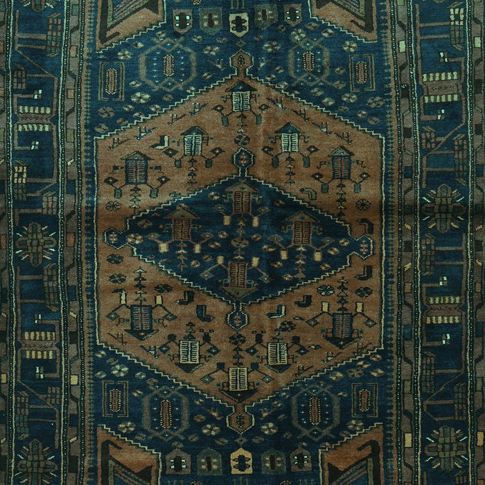 Machine Washable Persian Turquoise Traditional Area Rugs, wshtr3094turq