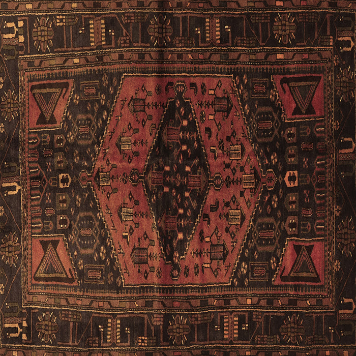 Square Persian Brown Traditional Rug, tr3094brn