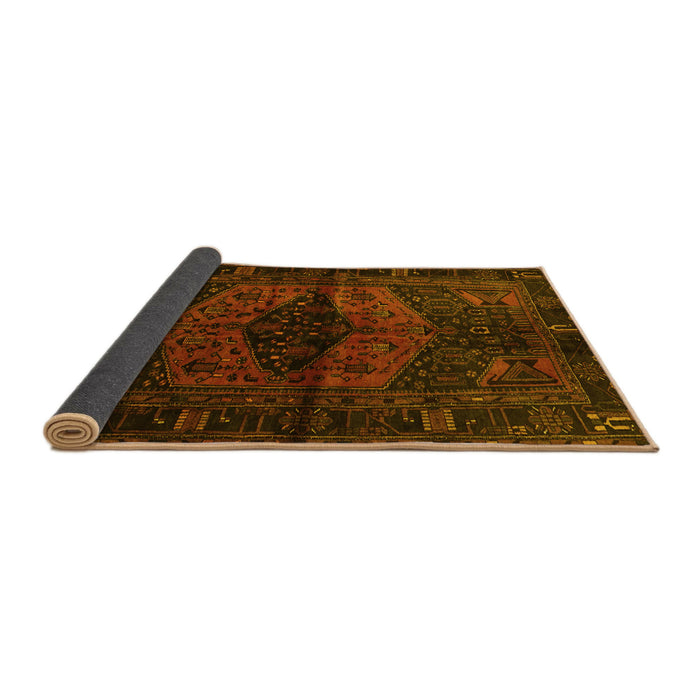 Sideview of Persian Yellow Traditional Rug, tr3094yw