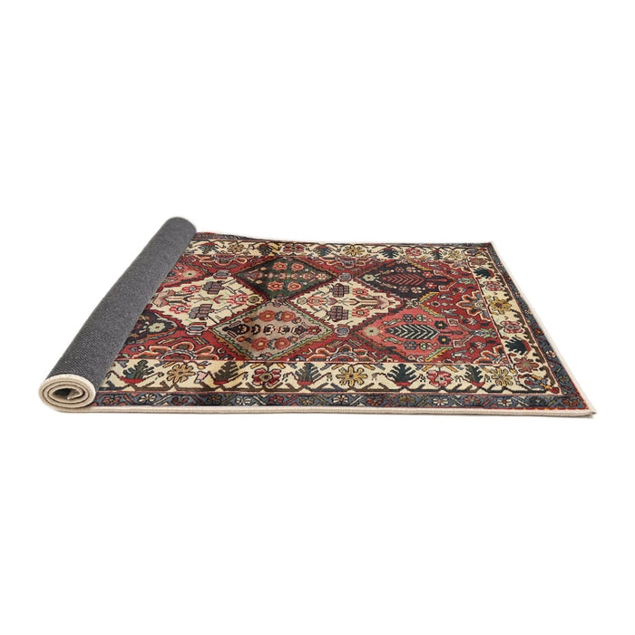 Sideview of Traditional Brown Red Persian Rug, tr3095