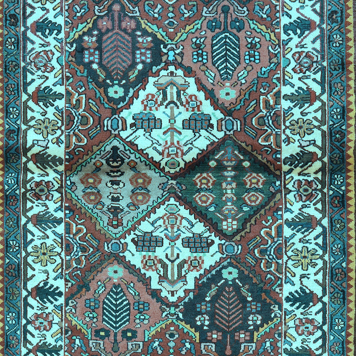 Machine Washable Persian Light Blue Traditional Rug, wshtr3095lblu