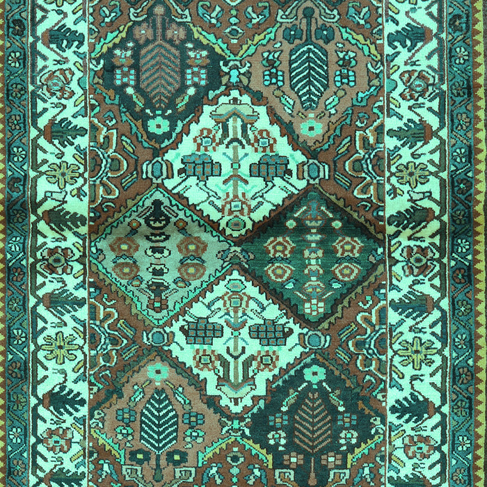 Machine Washable Persian Turquoise Traditional Area Rugs, wshtr3095turq