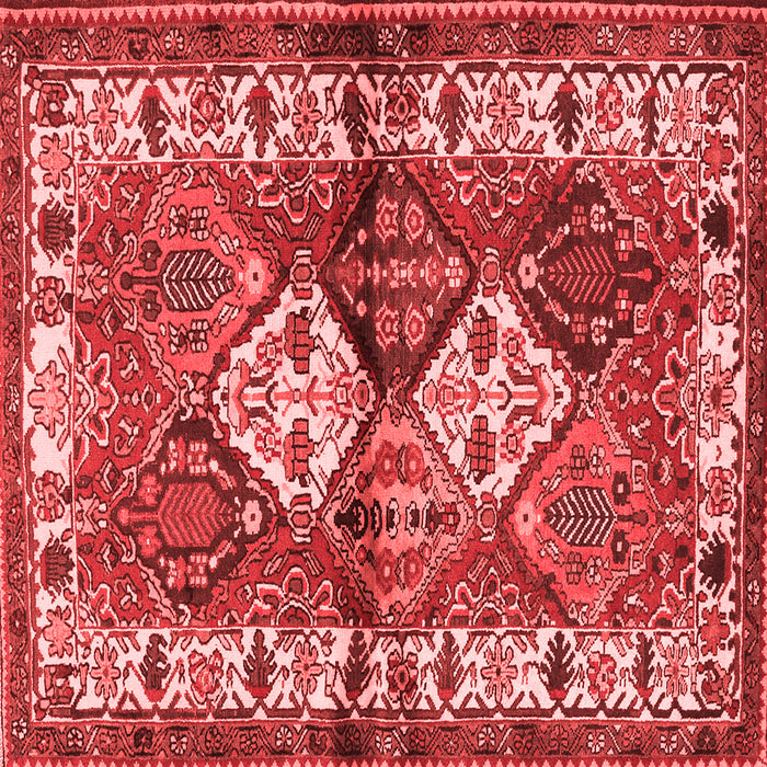 Machine Washable Persian Red Traditional Rug, wshtr3095red