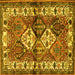 Square Persian Yellow Traditional Rug, tr3095yw