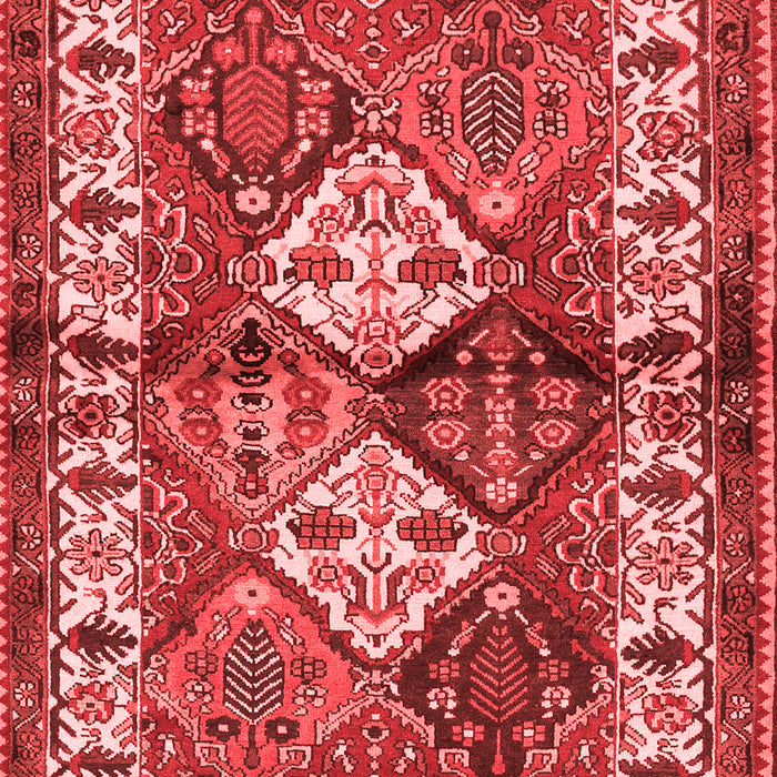 Machine Washable Persian Red Traditional Rug, wshtr3095red