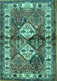 Persian Turquoise Traditional Rug, tr3095turq